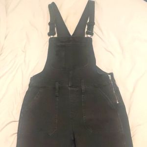 Madewell Black Skinny Overalls